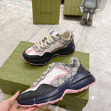 Gucci two-tone luxury sneakers view 5 sleek tonal finish