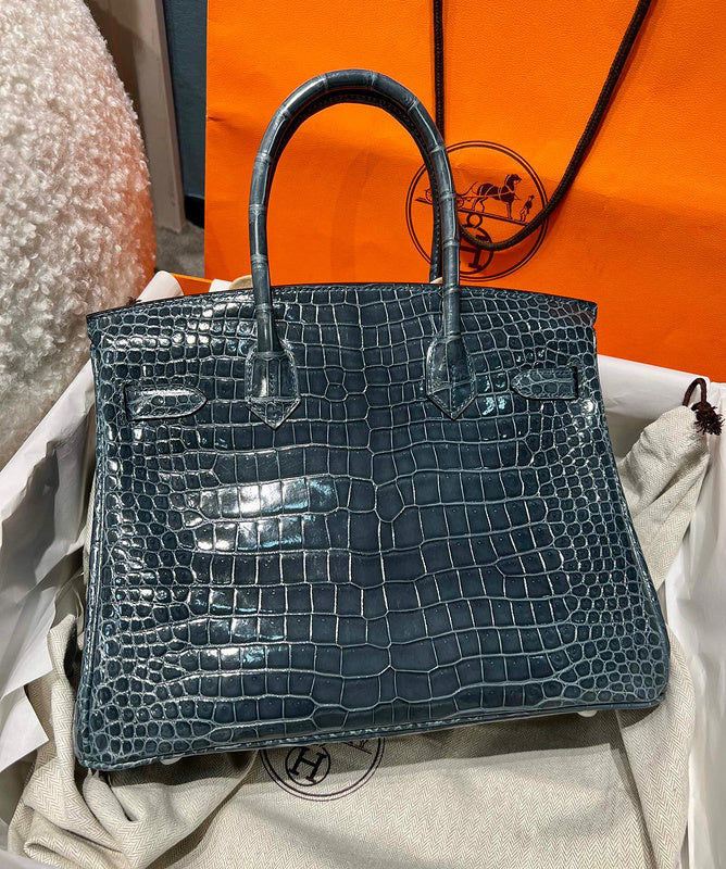 Side view of effortless structured handbag