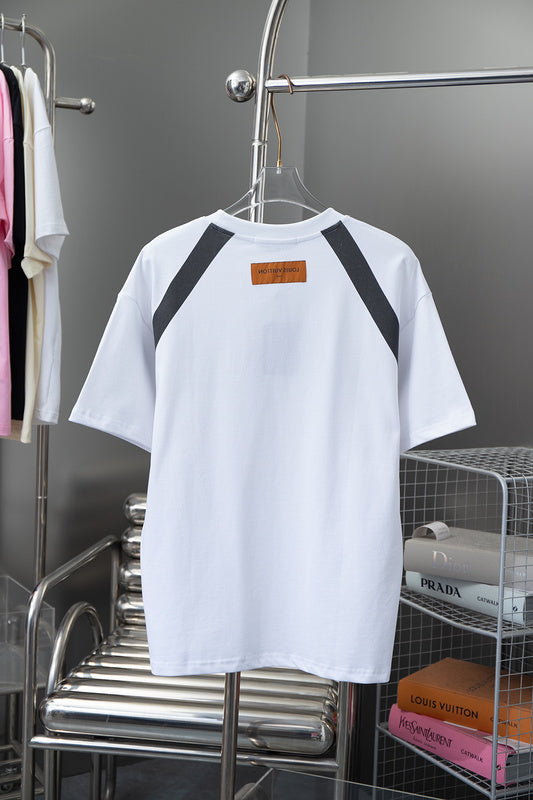 Side profile of Louis Vuitton cotton t-shirt with signature branding