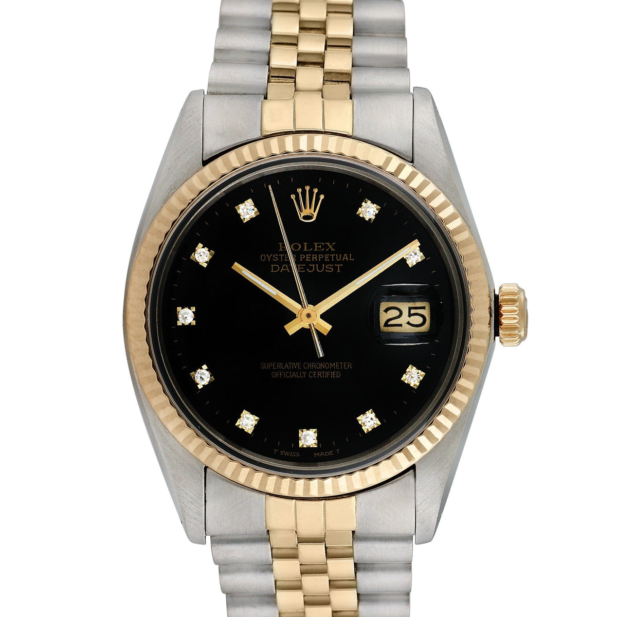 Side view of Rolex men's watch