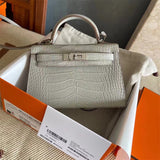 Tailored bag shown from front angle
