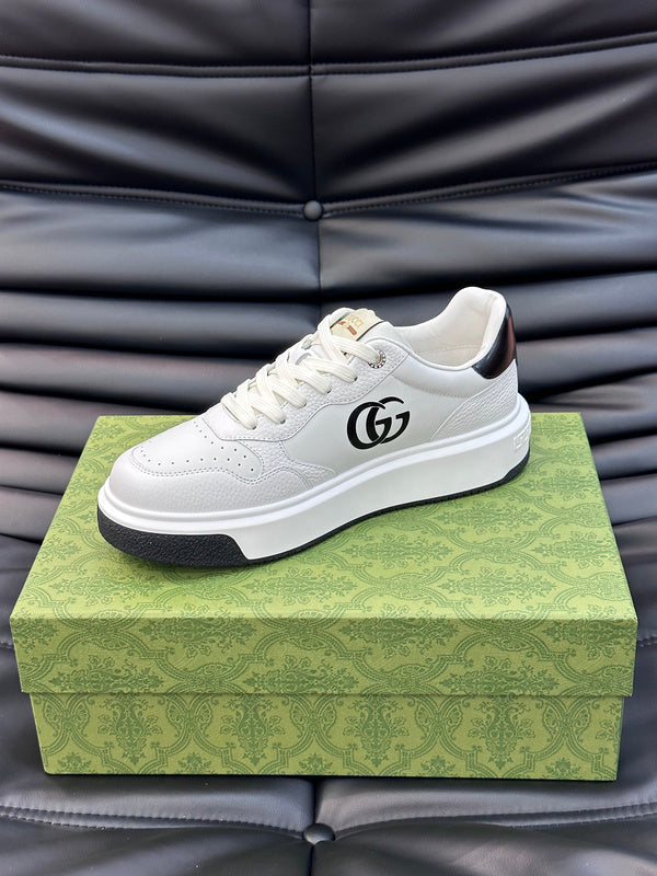 Gucci crisp white luxury sneakers view 6 cushioned comfort fit