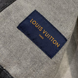 Side profile of Louis Vuitton luxury clothing with monogram-inspired silhouette