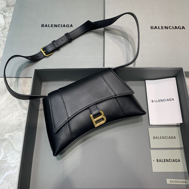 Polished Vegan Leather Handbag - Statement Silhouette | Women's Designer-Inspired Purse #514 - side angle view (image 2) of designer-inspired handbag