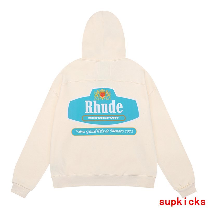 Full styled look of Rhude luxury clothing with streetwear-inspired cut