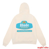 Full styled look of Rhude luxury clothing with streetwear-inspired cut
