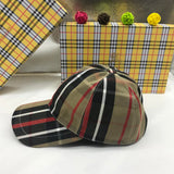Close-up detail view of Burberry unisex cap