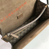 Close-up detail of signature classic women's handbag – women's statement bag