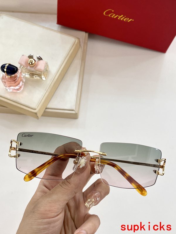 Angled view of Cartier unisex sunglasses