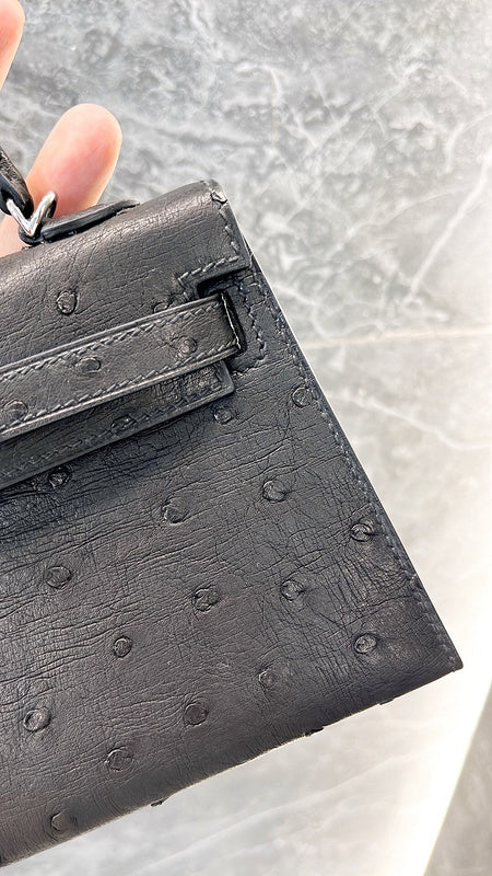 Side view of graceful structured handbag