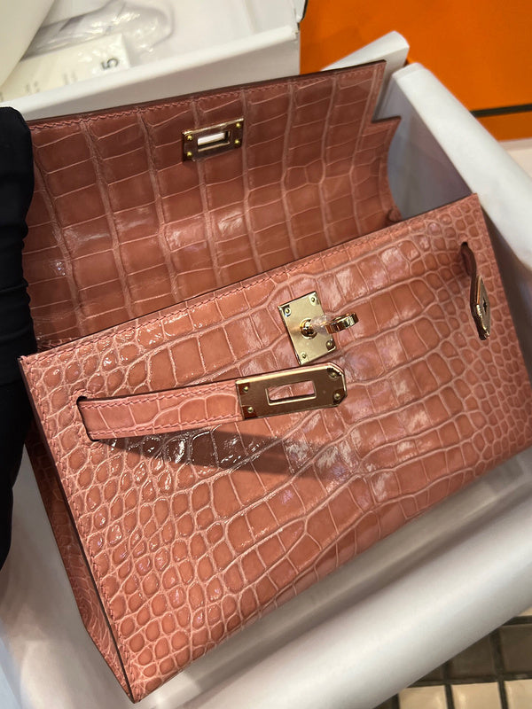 Polished bag shown from front angle