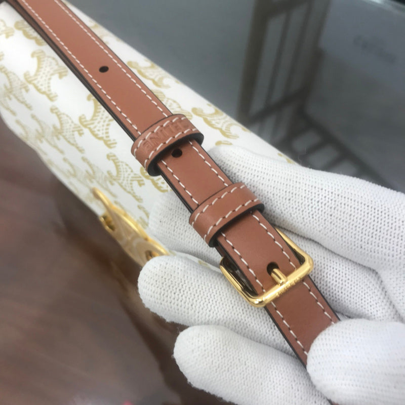 Handle and strap detail of premium signature women's handbag – women's everyday handbag
