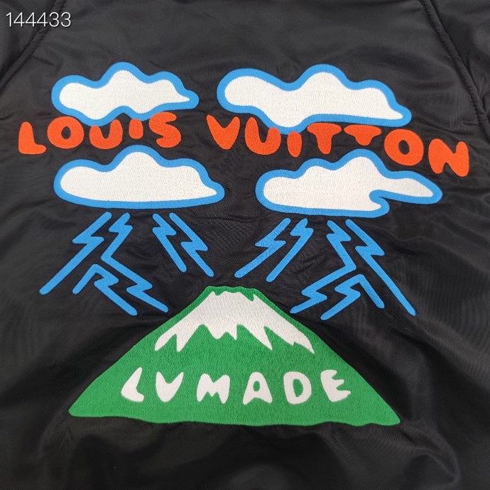 Flat lay presentation of Louis Vuitton luxury clothing with everyday silhouette