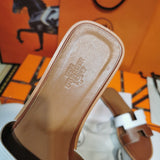 Hermès Red Gladiator Sandals - Heel Detail View