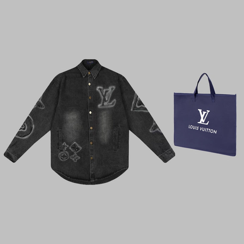Back view of Louis Vuitton luxury clothing with everyday silhouette