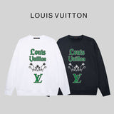 Close-up detail shot of Louis Vuitton luxury clothing with streetwear-inspired cut
