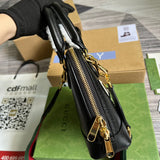 Top view of polished statement women's handbag – women's luxury accessory