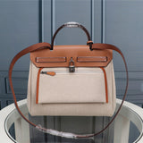 Side view of minimalist structured handbag