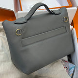 Side view of smart structured handbag
