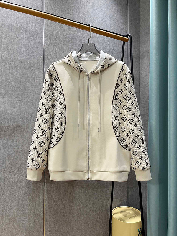 Full styled look of Louis Vuitton luxury clothing with tailored silhouette