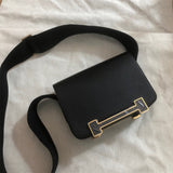 Side view of sophisticated structured handbag