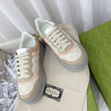 Gucci soft grey luxury sneakers view 4 classic court silhouette