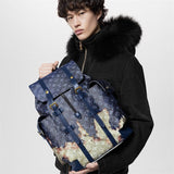  Understated crossbody bag carried on shoulder