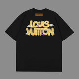 Full styled look of Louis Vuitton cotton t-shirt with tailored silhouette
