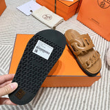 Hermès Grey Ankle Strap Sandals - Back View