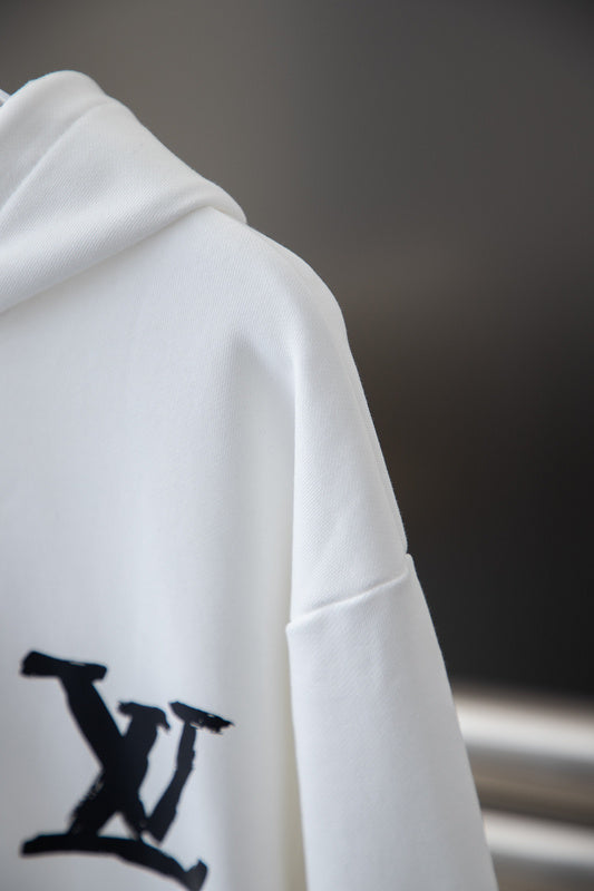 Full styled look of Louis Vuitton luxury clothing with relaxed-fit cut