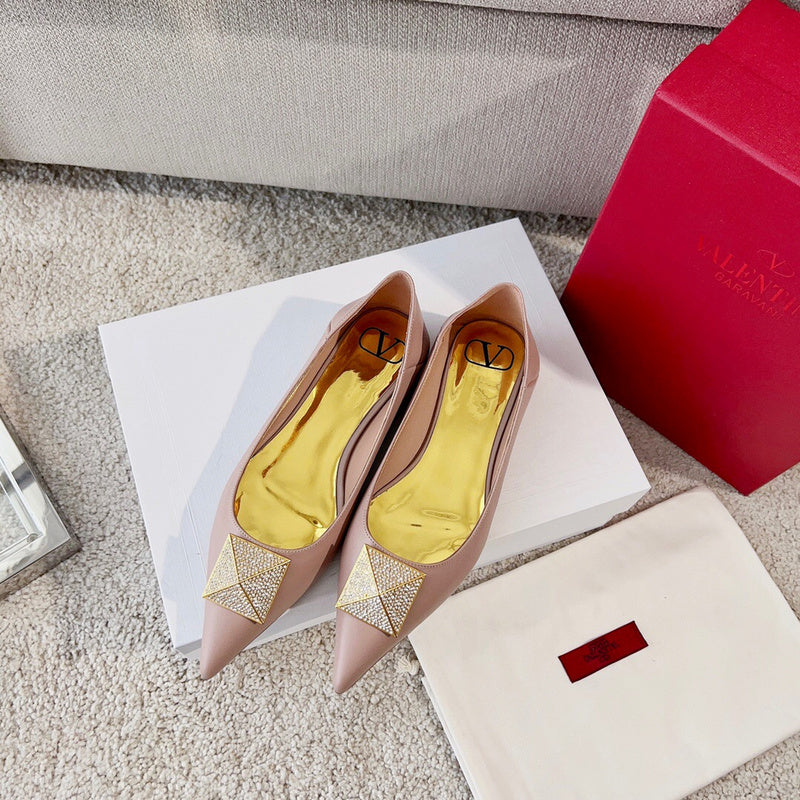 Close-up of Valentino Garavani shoes craftsmanship