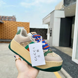 Gucci Designer sneakers in crisp white heritage-inspired look front view