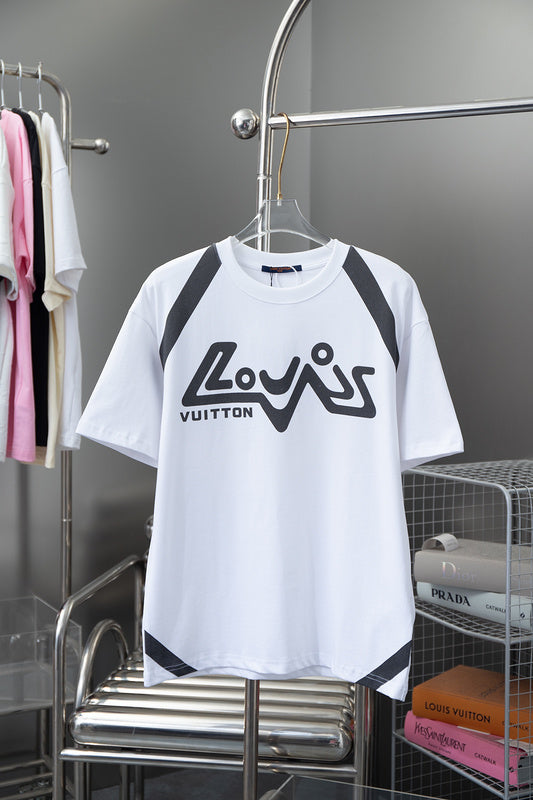 Back view of Louis Vuitton cotton t-shirt with signature branding
