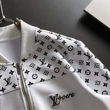 Close-up detail shot of Louis Vuitton luxury clothing with runway-inspired design
