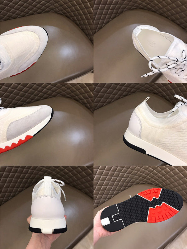 Hermès Nude High-Top Sneakers - Toe Detail View