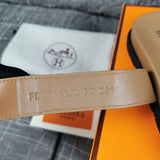 Hermès Black Block Heel Sandals - Back View