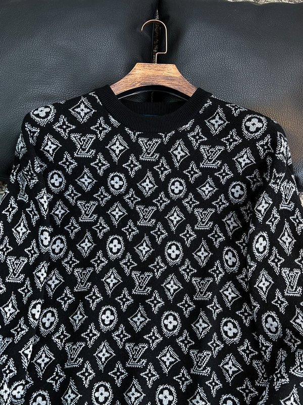 Full styled look of Louis Vuitton luxury clothing with monogram-inspired silhouette