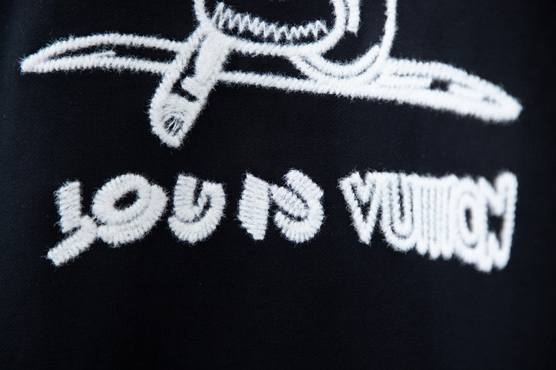 Front view of Louis Vuitton luxury clothing with relaxed-fit cut