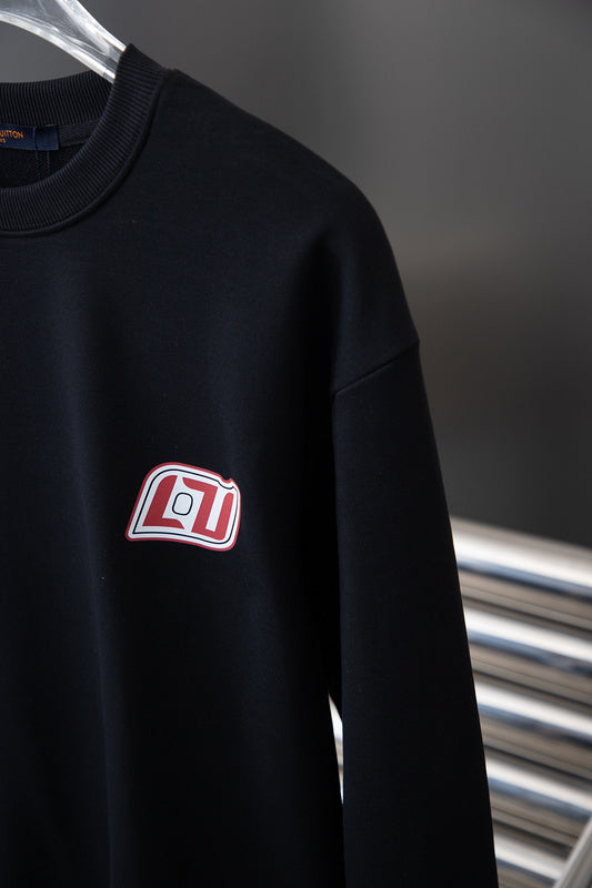 Full styled look of Louis Vuitton luxury clothing with relaxed-fit cut