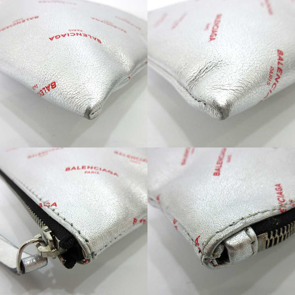 Authentic Balenciaga clutch Silver luxury fashion accessory