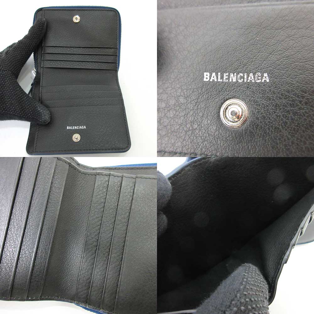Balenciaga designer wallet leather closeup detail