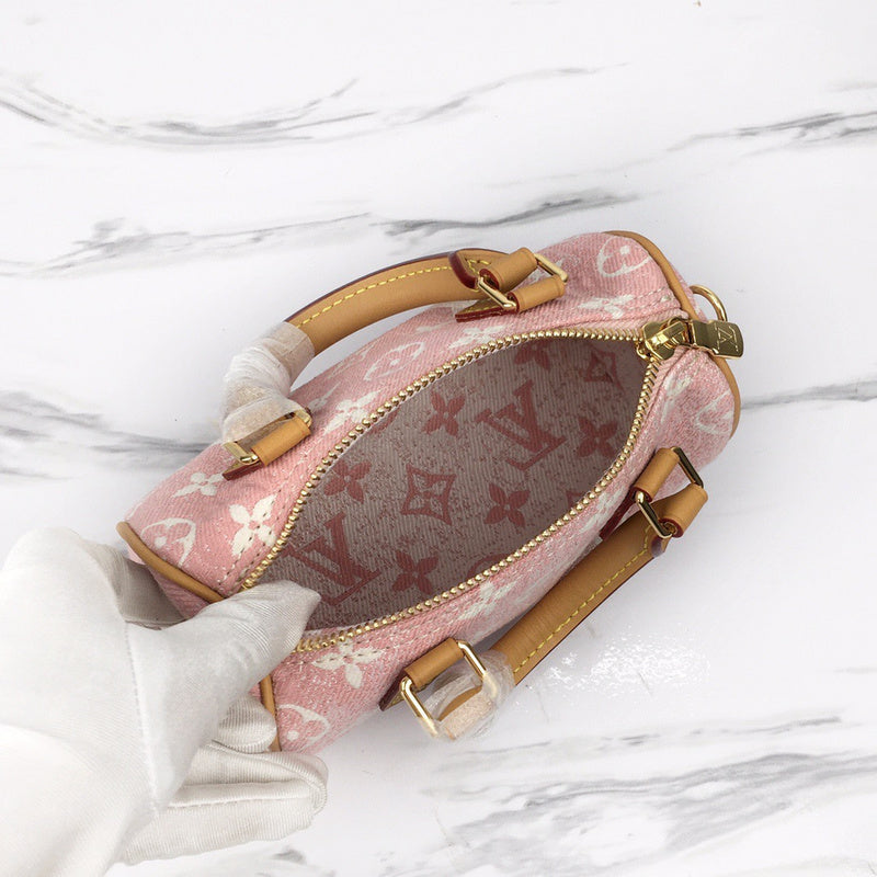 Top view of modern signature women's handbag – women's statement bag