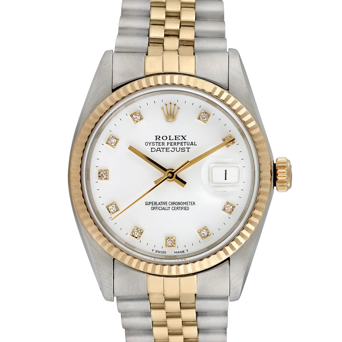 Side view of Rolex men's watch