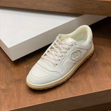 Side profile of Gucci bold contrast sneakers streetwear statement look