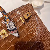 Side view of graceful structured handbag