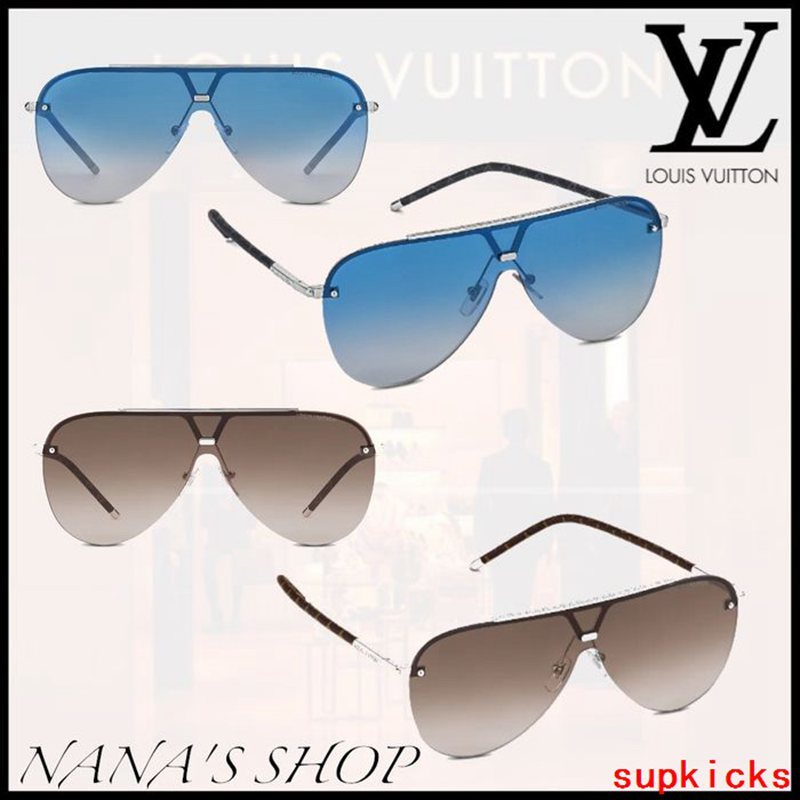 Side view of Louis Vuitton unisex sunglasses