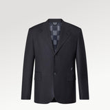Front view of Louis Vuitton luxury clothing with contemporary cut