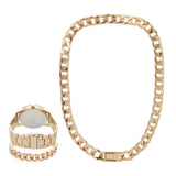 Side view of Ed Hardy men's gold bracelet