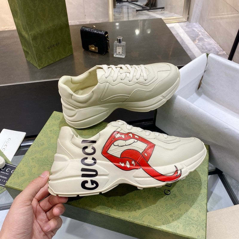 Gucci sneakers detailed view showing premium designer craftsmanship