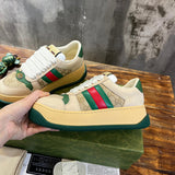 Gucci bold contrast luxury sneakers view 4 minimalist modern build